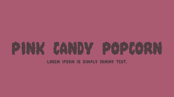 Pink Candy Popcorn Font Family