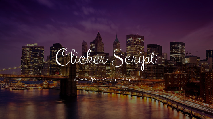 Clicker Script Font : Download Free for Desktop & Webfont