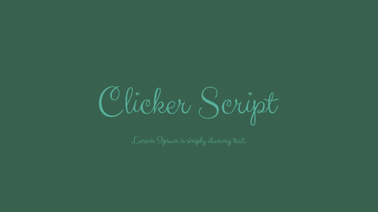 Clicker Script free font