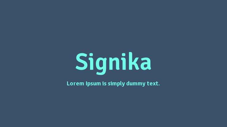 Signika Font Family
