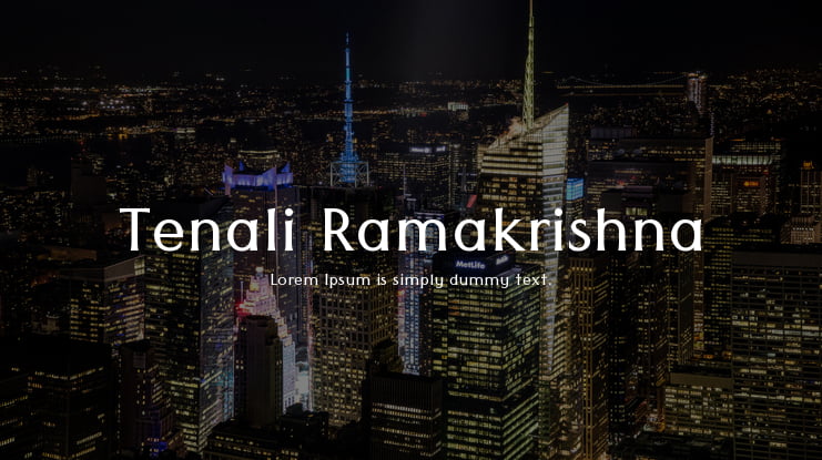 Tenali Ramakrishna Font