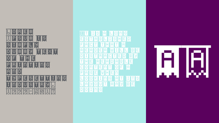 Birthday Pixel Boy Banner Font