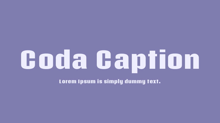 Coda Caption Font