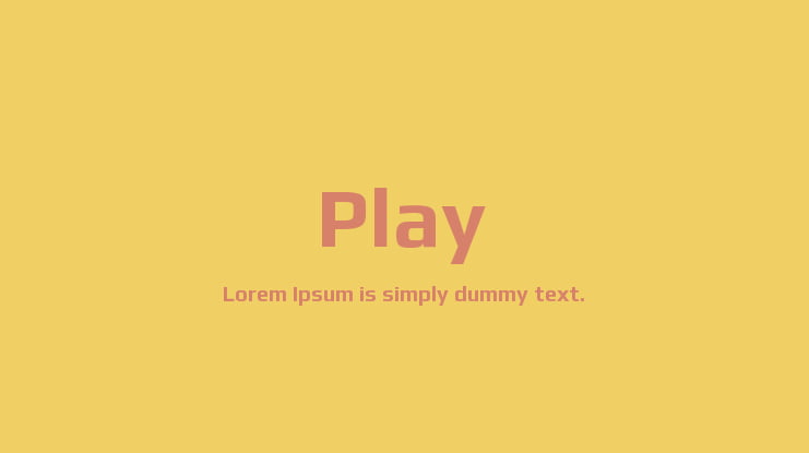 Play Font Family