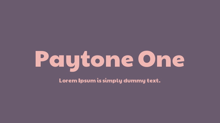 Paytone One Font Family