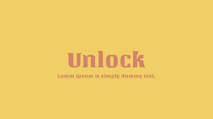 Unlock Font Family
