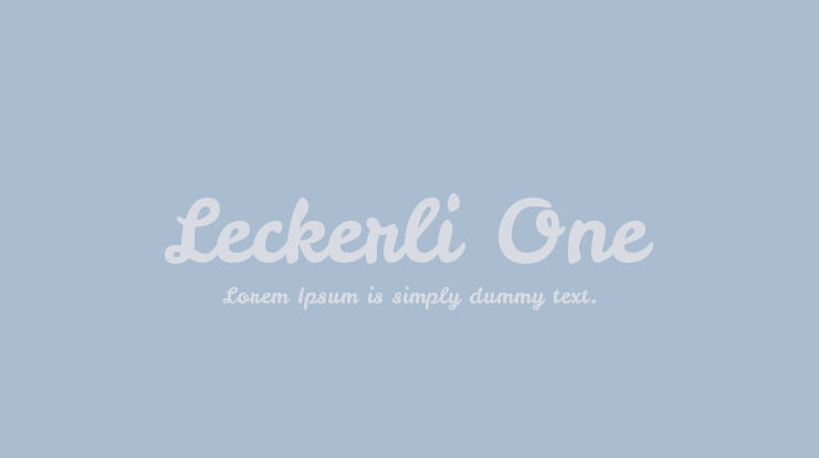 Leckerli One Font