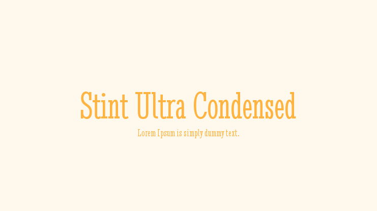 Stint Ultra Condensed Font