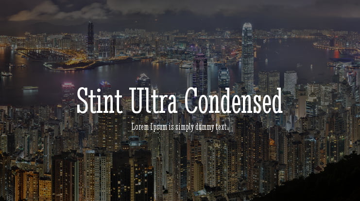 Stint Ultra Condensed Font