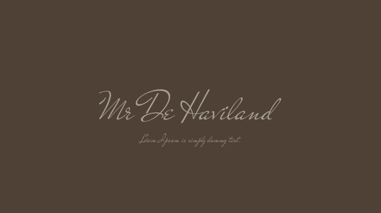 Mr De Haviland Font