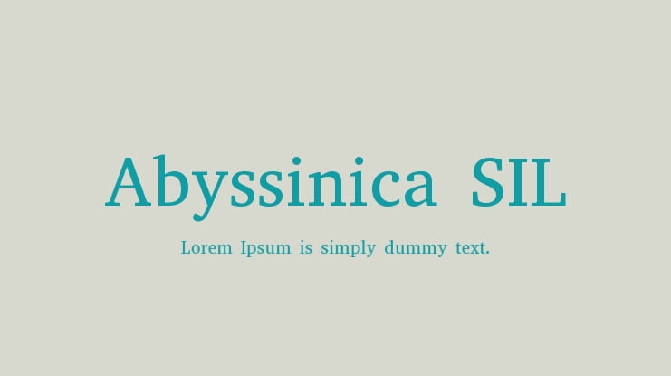 Abyssinica SIL Font Family