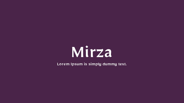 Mirza Font Family