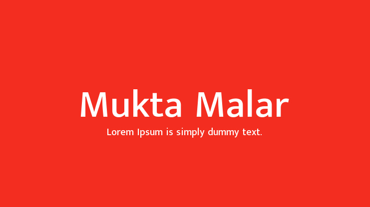Mukta Malar Font Family