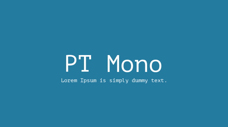 PT Mono Font