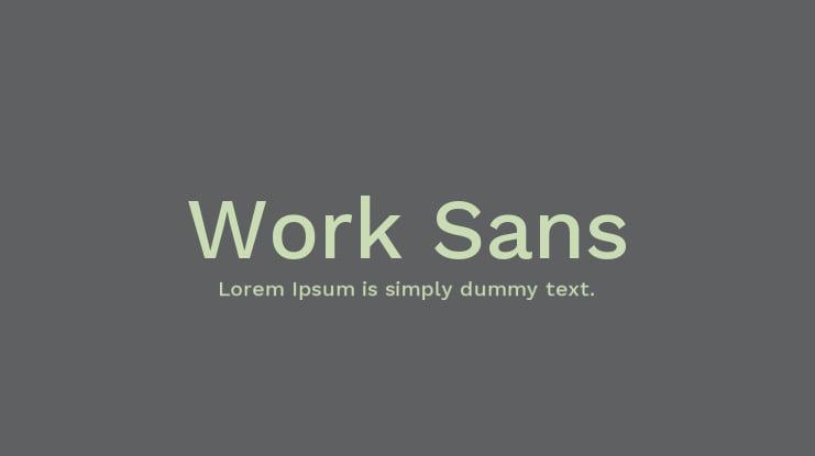 Work Sans Font Family