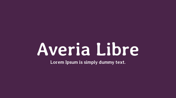 Averia Libre Font Family