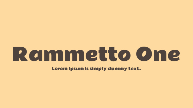 Rammetto One Font