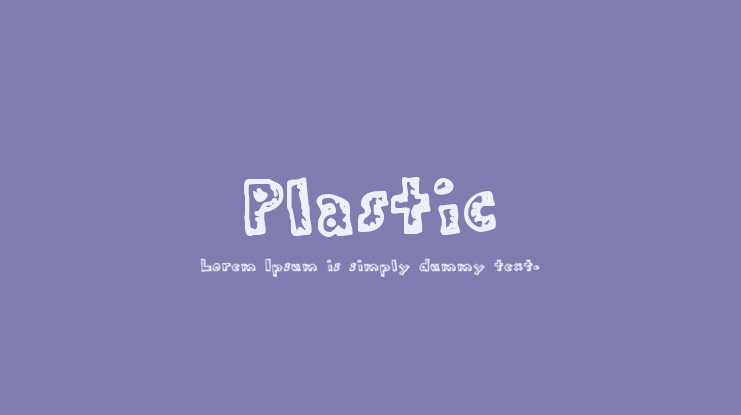 Plastic Font