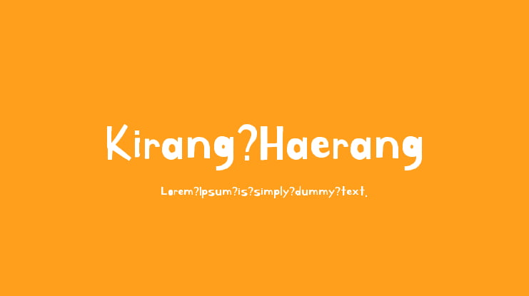 Kirang Haerang Font