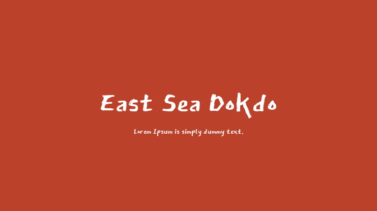 East Sea Dokdo Font