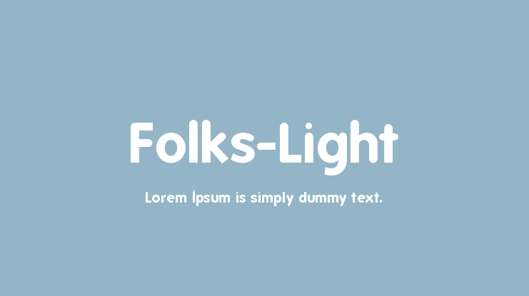 Folks-Light Font Family