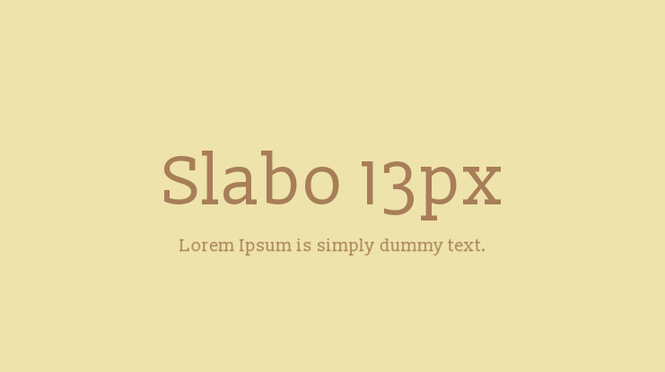 Slabo 13px Font