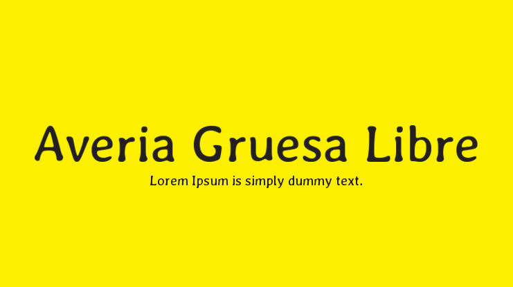 Averia Gruesa Libre Font