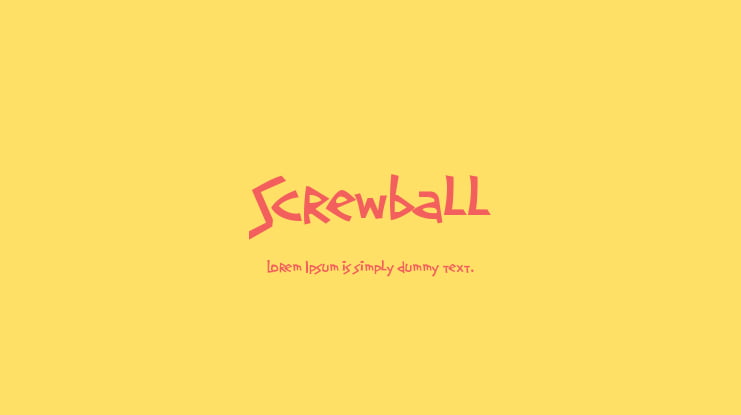 Screwball Font