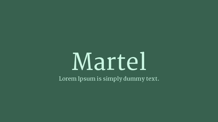 Martel Font Family