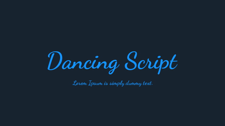 Dancing Script Font Family