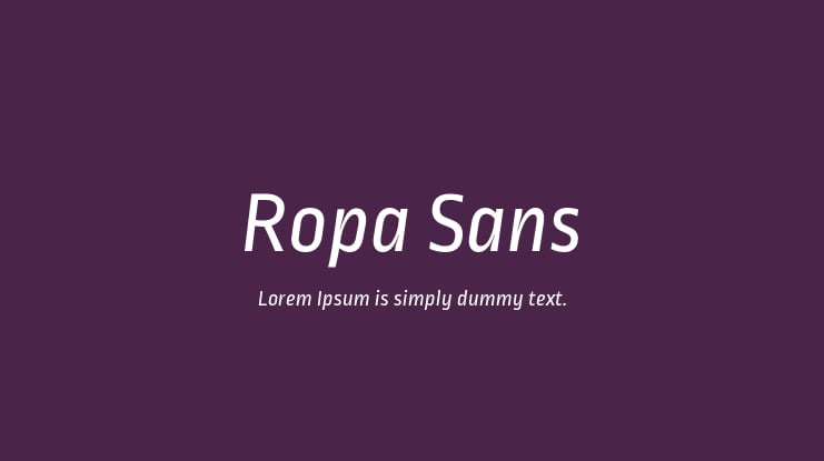 Ropa Sans Font Family