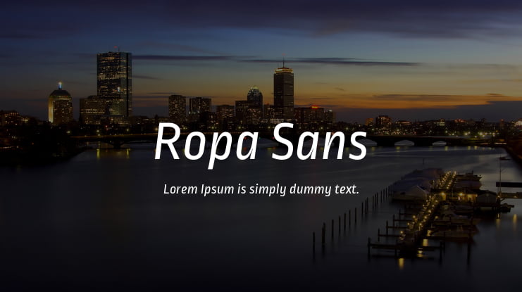 Ropa Sans Font Family