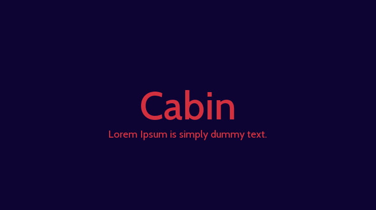Cabin Font Family