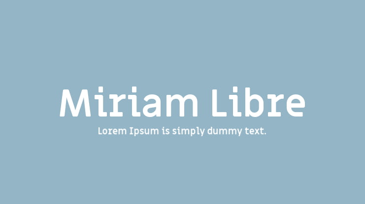 Miriam Libre Font Family