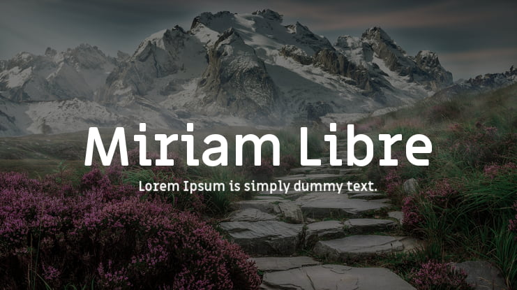 Miriam Libre Font Family