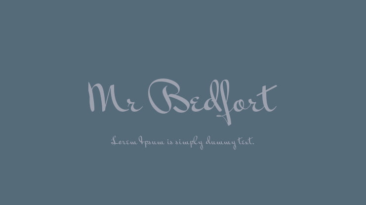 Mr Bedfort Font Family