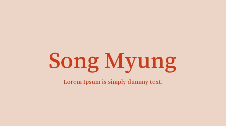 Song Myung Font