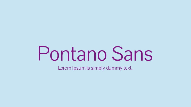 Pontano Sans Font Family