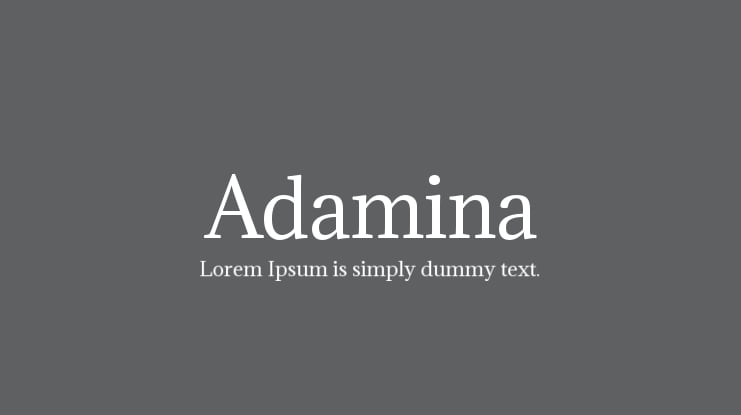 Adamina Font