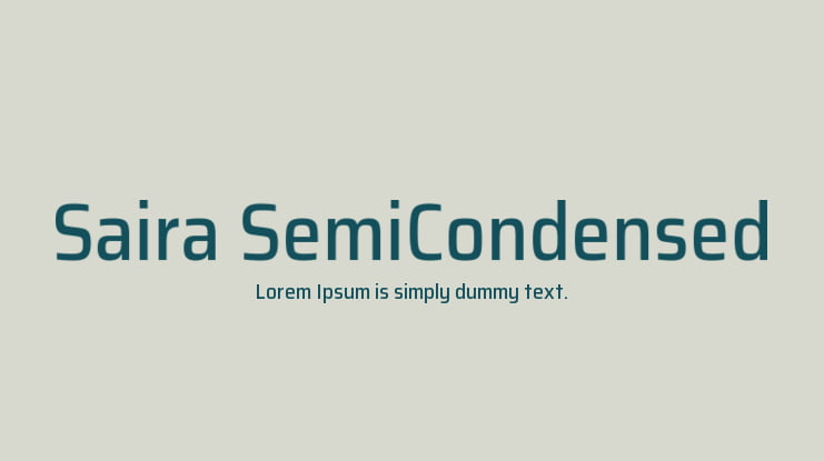 Saira SemiCondensed Font Family
