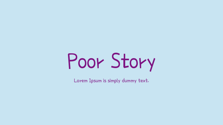 Poor Story Font