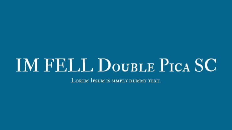 IM FELL Double Pica SC Font