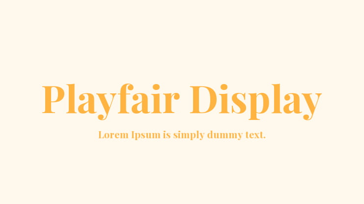 Playfair Display Font Family