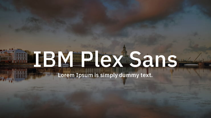 IBM Plex Sans Font Family