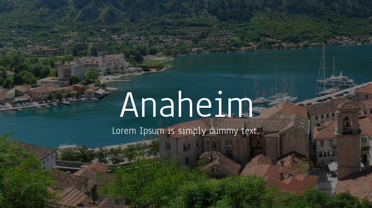 Anaheim Font