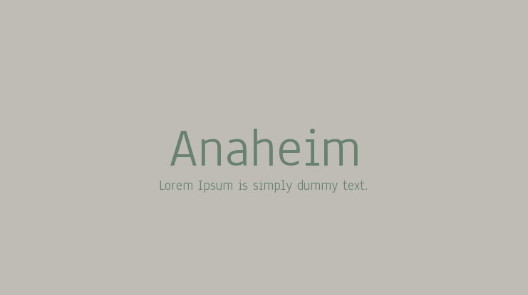 Anaheim Font