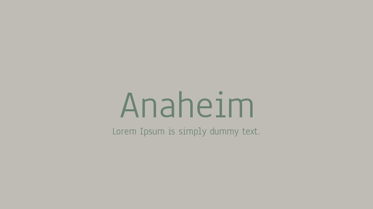 Anaheim Font
