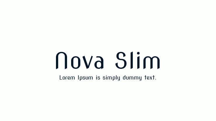 Nova Slim Font