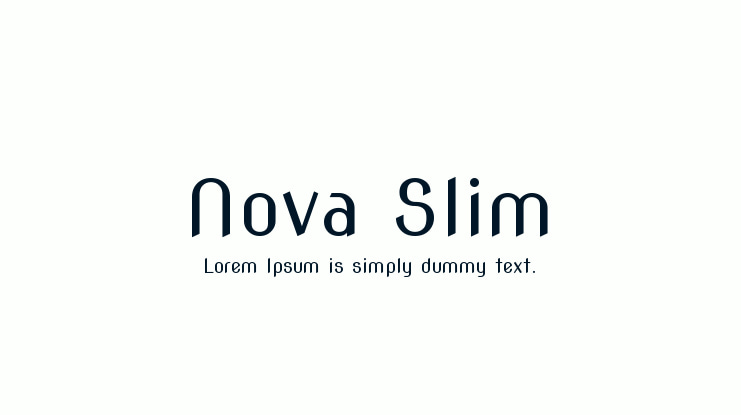 Nova Slim Font