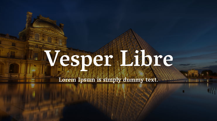 Vesper Libre Font Family